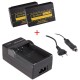 2 stk kamerabatterier LP-E17 til Canon + oplader
