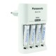  Panasonic Eneloop Oplader + 4 stk AAA batterier